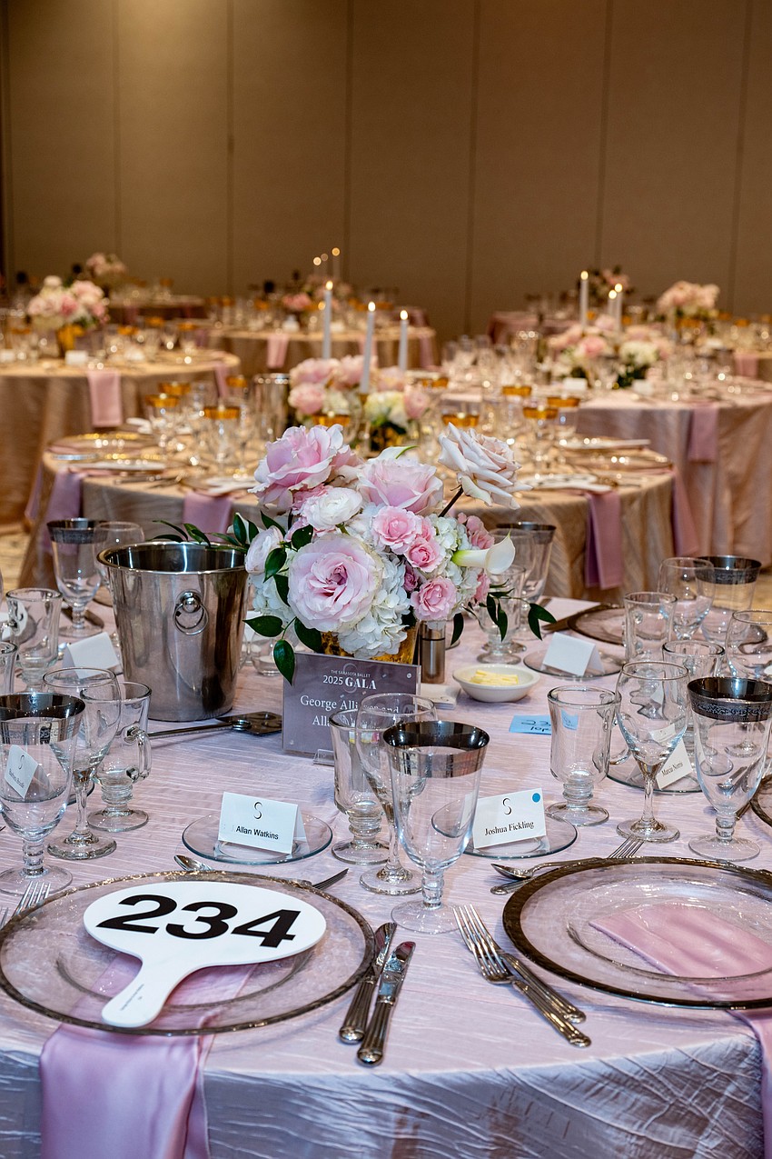 The Ballet Gala tables are ready for dinner.