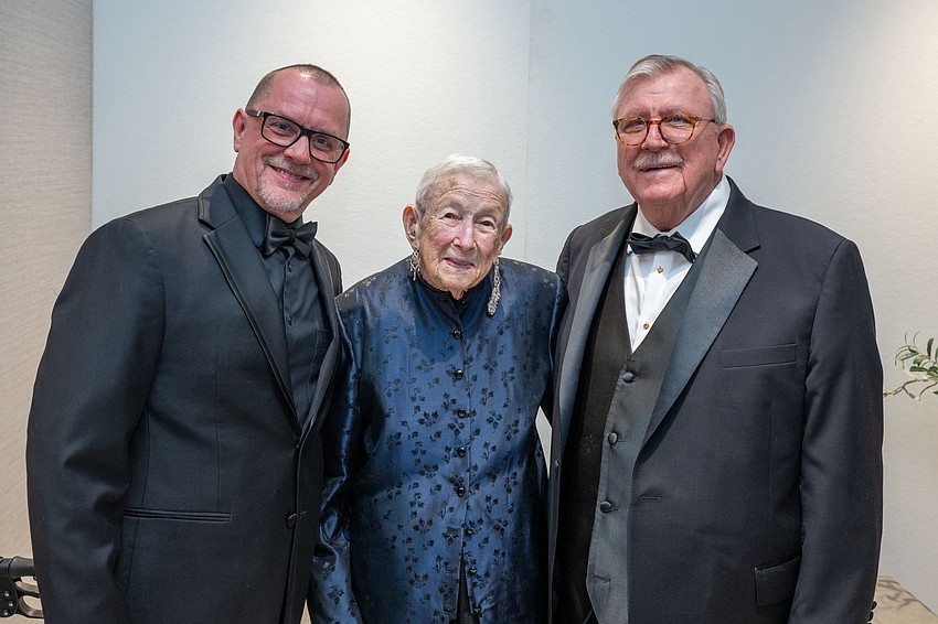 Iaian Webb, Joan Langbord and  George Hollingsworth