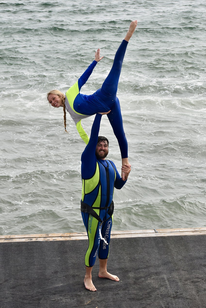 Ella Walker, 17 is lifted by Andrew Hawblitzel.