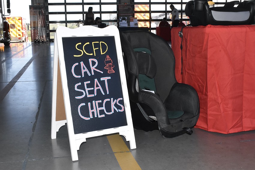 Free car seat inspections are offered at the fire department open houses.