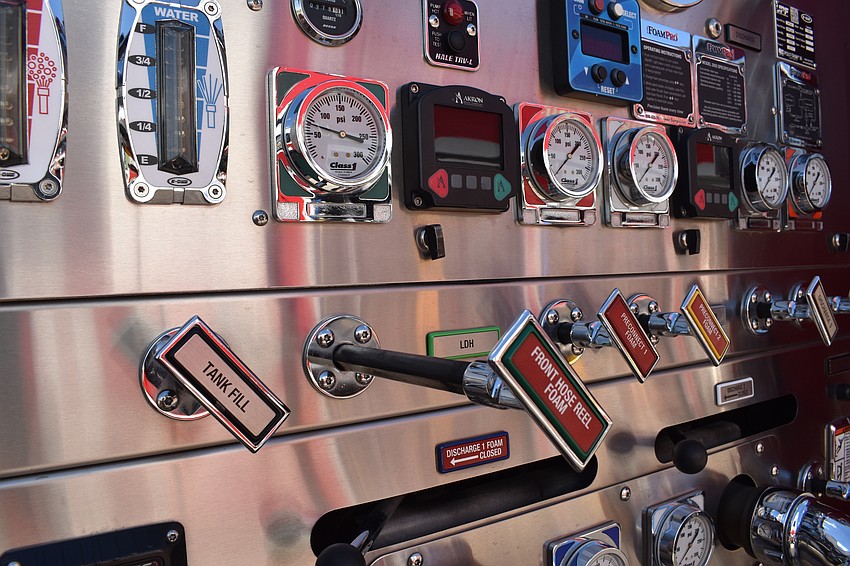 Visitors had the chance to explore fire engines.