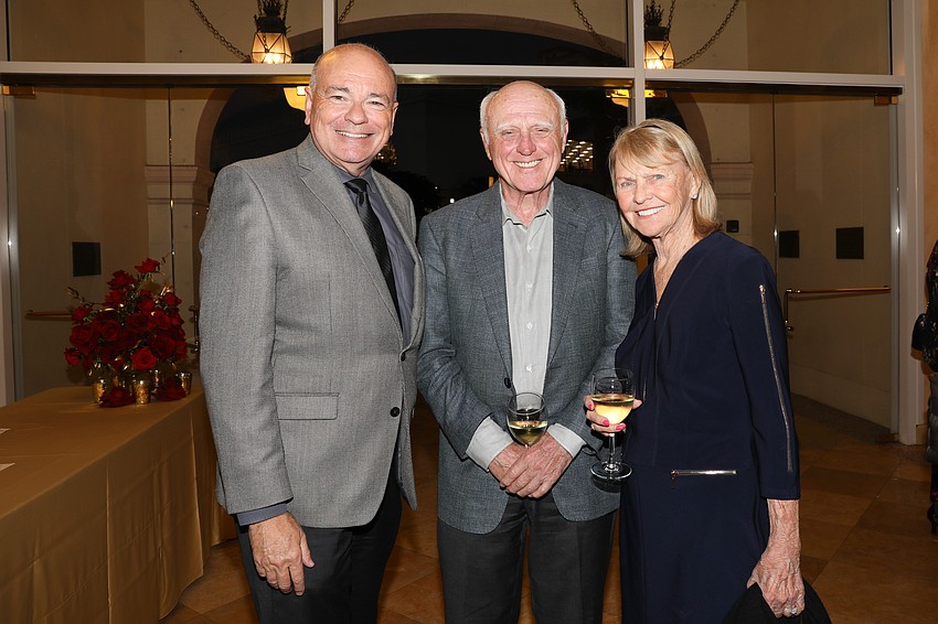 General Director Richard Russell with Larry and Carol English