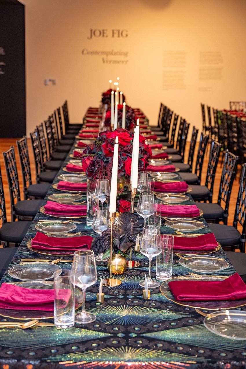 The Unconventional Evening featured beautiful tables set for dinner.