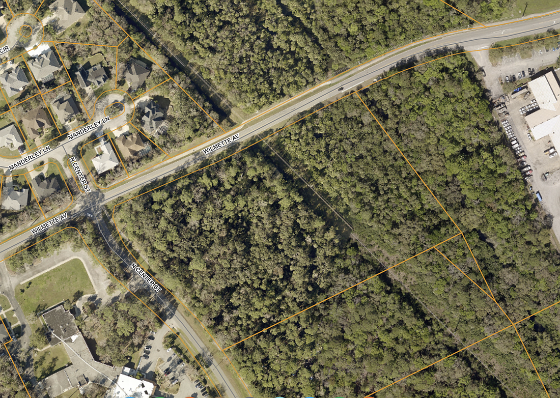 The property is located on the southeast corner of Wilmette Avenue and North Center Street in Ormond Beach. Map courtesy of the Volusia County Property Appraiser