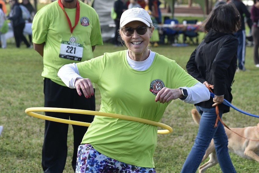 Linda Felix was the winner of the hula hooping competition led by Halau Hula O Kilakilapilialohaikapuuwai.