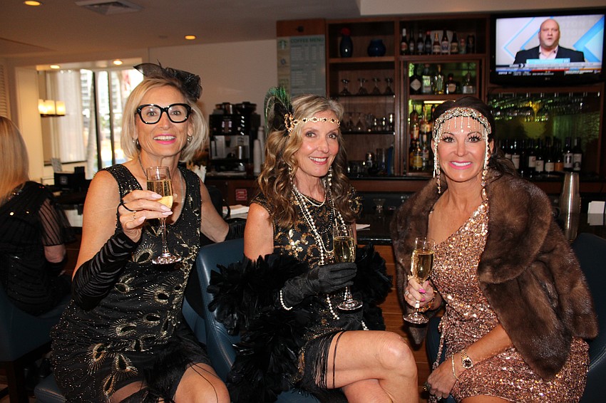 Longboat Key's Cynthia Gillespie, Kim Howard and Deanna Rollyson came to support Sisterhood for Good at All That Jazz: Cabaret for a Cause Feb. 21 at the Hyatt Regency in Sarasota.
