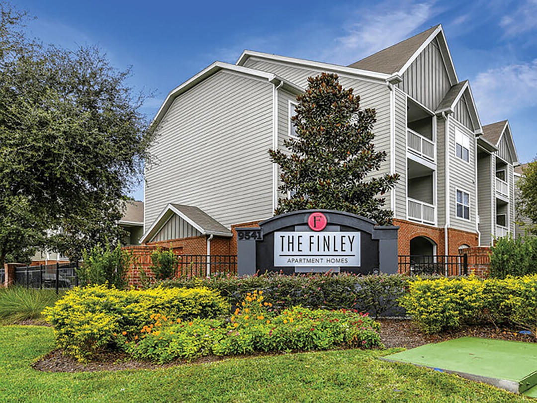 The Finley Apartments at 9541 103rd St. about 1.5 miles east of Florida 23, the First Coast Expressway,