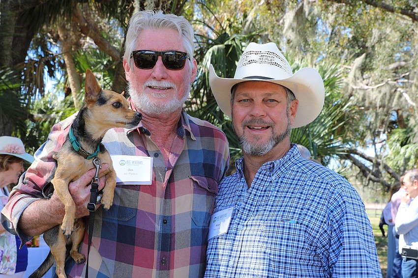 Rocky Thaxton and his human, Jon, with Alan Jones