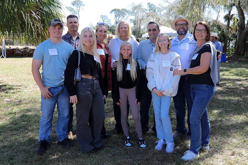 Front: Nyiah Van Hoose, Kylin and Jaylah Fay. Back: Tahj, Jason and Lori Van Hoose, Julie, Mike, Adam and Kathy Walton.