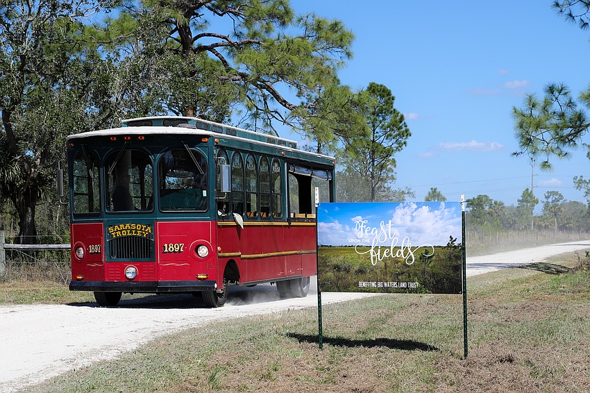 Siesta Trolley & Transportation ferried some 320 guests between the Shannon Staub Library and Walton Ranch.