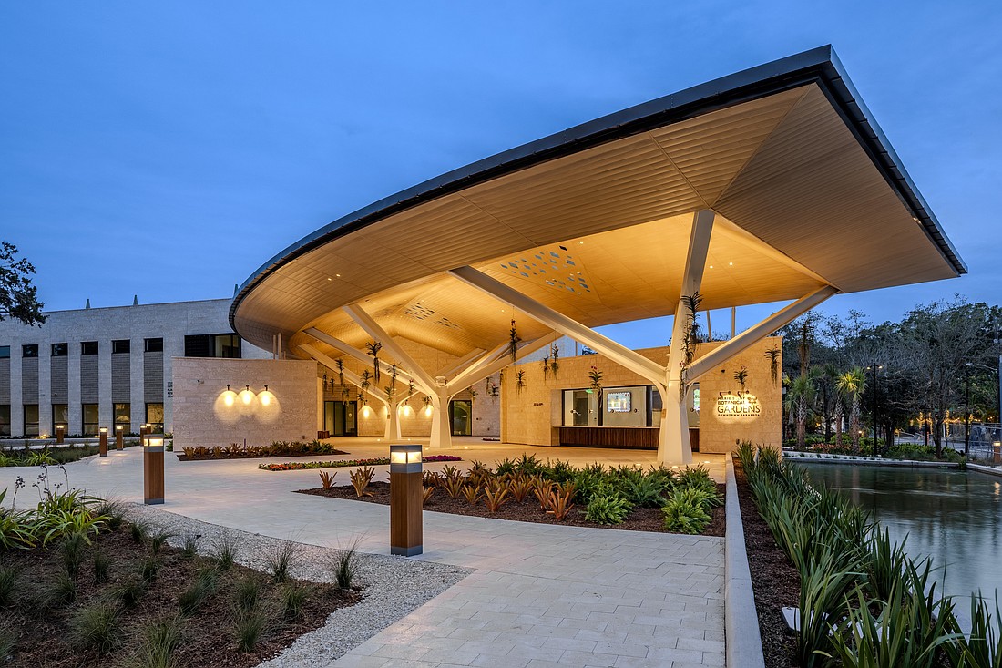 The new Welcome Center at Marie Selby Botanical Gardens was designed by OLIN.