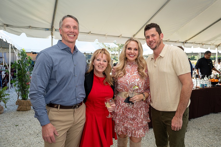 Gannon and Bridgette Clark with Trisha and Adam Dunn