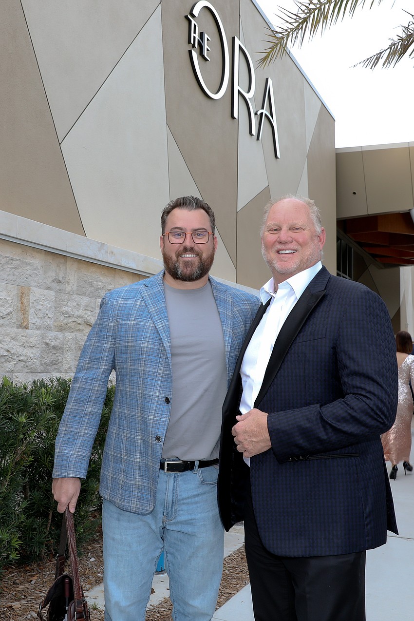 All the way from California is Connor McMahon who is attending The Haven gala with friend Don Patterson.