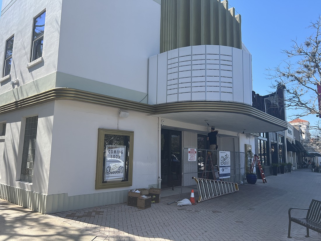 The former San Marco Theatre at 1996 San Marco Blvd. is being converted into Electric Dough Pizza Co.