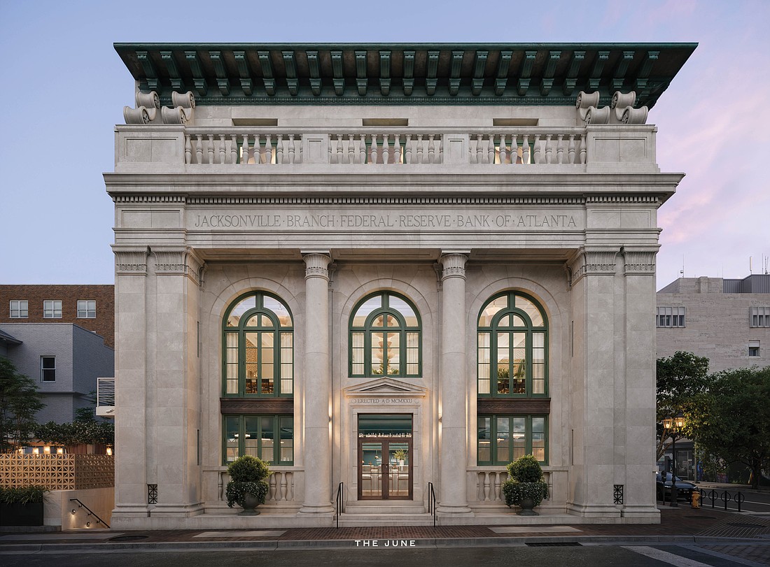 A rendering of The June club in the Federal Reserve Building at 424 N. Hogan St. in Downtown Jacksonville.