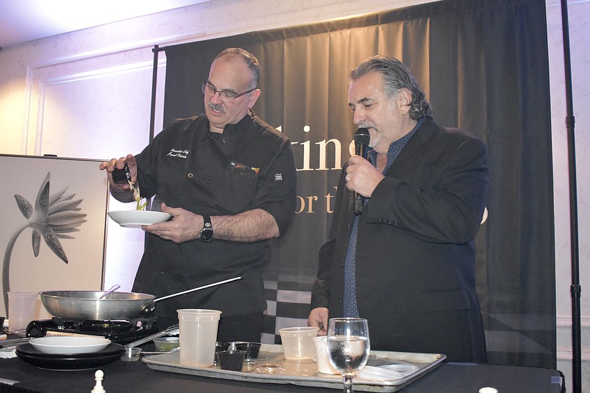 Jamil Pineda and Phil Mancini lead a cooking session. 