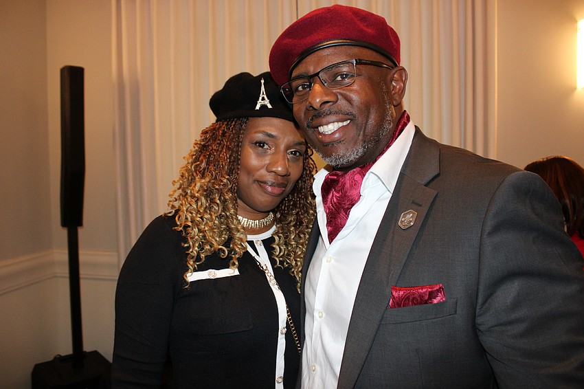 Shamekia and Joseph Dunn of Lakewood Ranch were looking dapper at Tropical Nights Under Paris Lights.