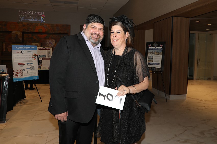 Emcee Mark Gordon and wife, Elyse