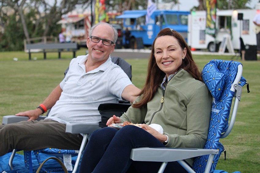Bill and Debbie Ehret enjoy the first Savor the Sounds concert night of the season.