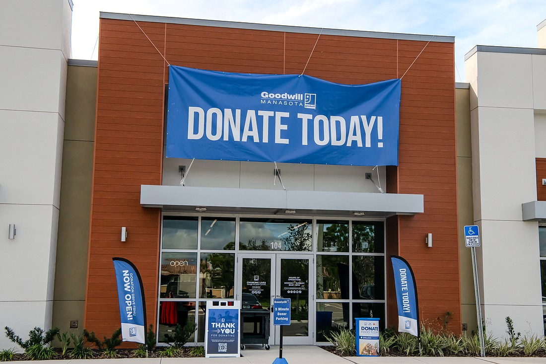 The new attended donation center in Lakewood Ranch created three new jobs, according to Goodwill Manasota.