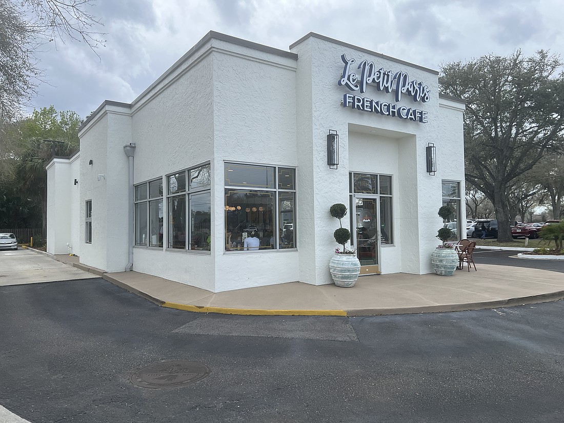 Le Petit Paris French Cafe is open at 14474 Beach Blvd. in Intracoastal Plaza at San Pablo and Beach boulevards.