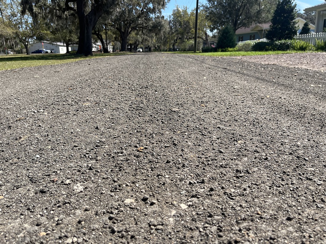 Petris Avenue has received a layer of recycled asphalt millings that have been screened, and it seems to be working.