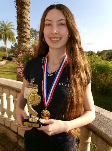 Allison Lowe won the Central Florida Brain Bee.