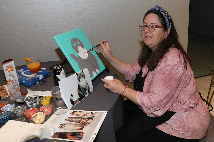 Breakout artist Christine Giovi enjoys the day programs that Easter Seals offers and is able to keep 100% of the profits she make with her sales.