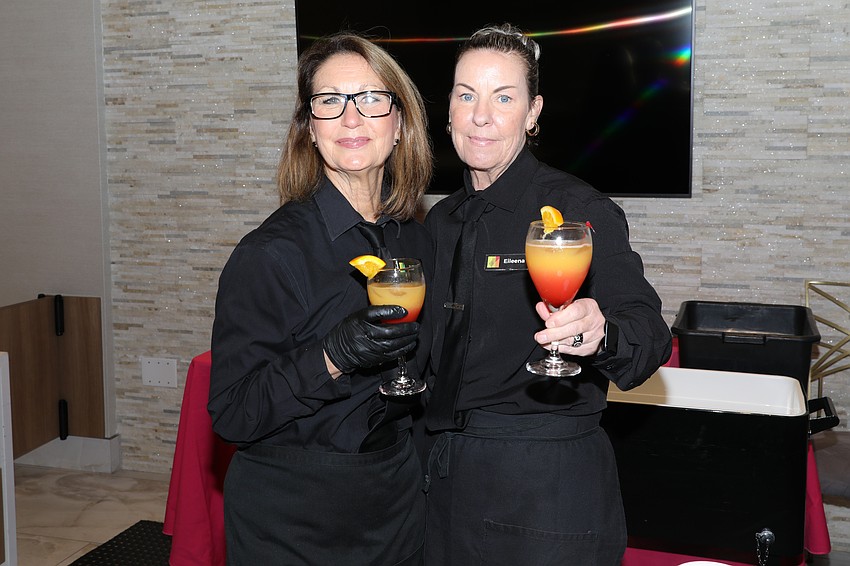 Non-alcholic drinks are served by Michael's On East bartenders Eileen McGrath and Eileena Roth.