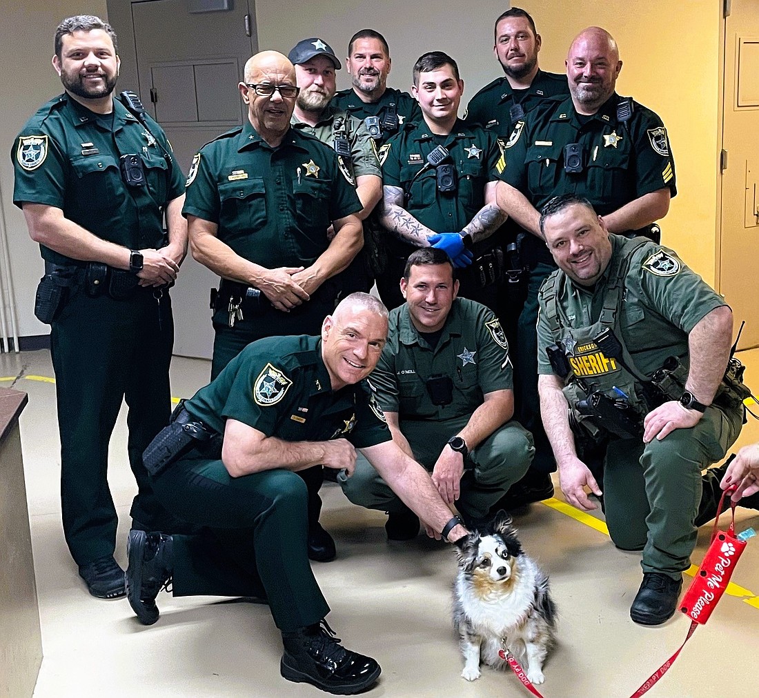 Therapy K-9 Lucy and the Court and Detention Services Division. Courtesy photo