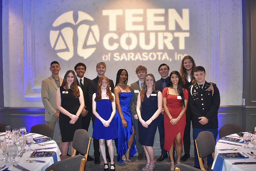 Back row: Seniors Baron Dennis, Amari Lopez, Elias Juckett-Malone, Marisa VonBender, Matthew Crawford, Parker Wilding and Shen Miller. Front Row: Seniors Ella Collier, Emma Grimes, and Alexa Smith, junior Camila Diaz and senior Chase Wanless