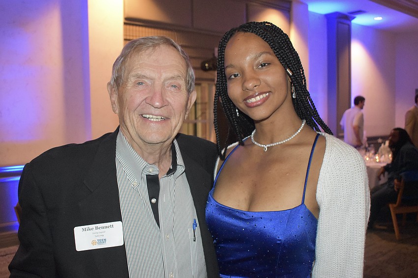 Former Senator Mike Bennett and senior Marisa Von Bender