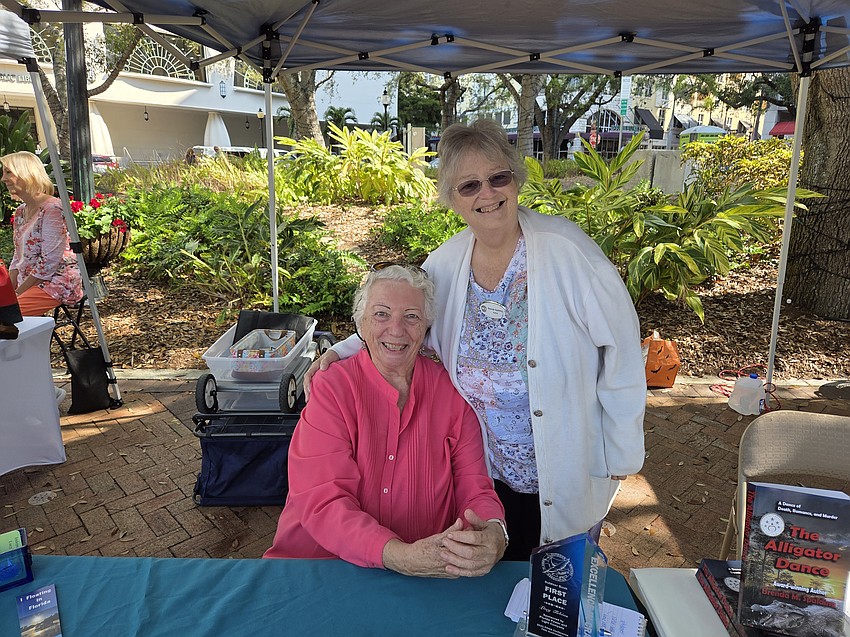 Lucy Tobias, left, of Sarasota and Brenda Spalding of Bradenton are authors of travel books and suspense thrillers, respectively.