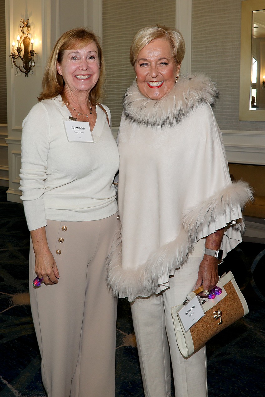 Suzanne Marshall and board member Barbara Glanz did not plan their matching outfits!