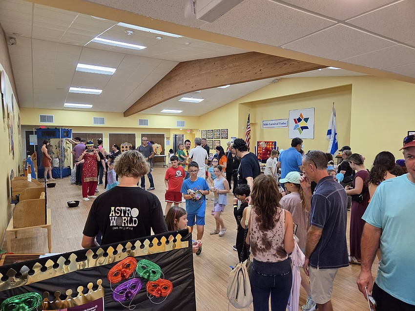 The Purim Carnival at Temple Beth-El featured games inside the center as well.