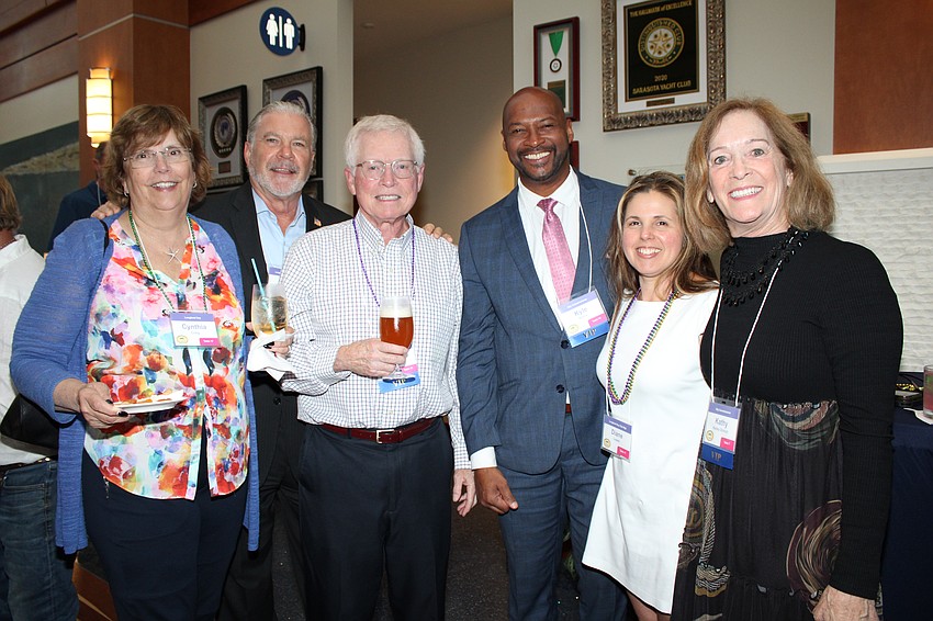 Cynthia Craig, Longboat Key Mayor Ken Schneier, Sarasota City Commissioner Kyle Battie, Diane Lopez and Sarasota City Commissioner Kathy Kelley Ohlrich