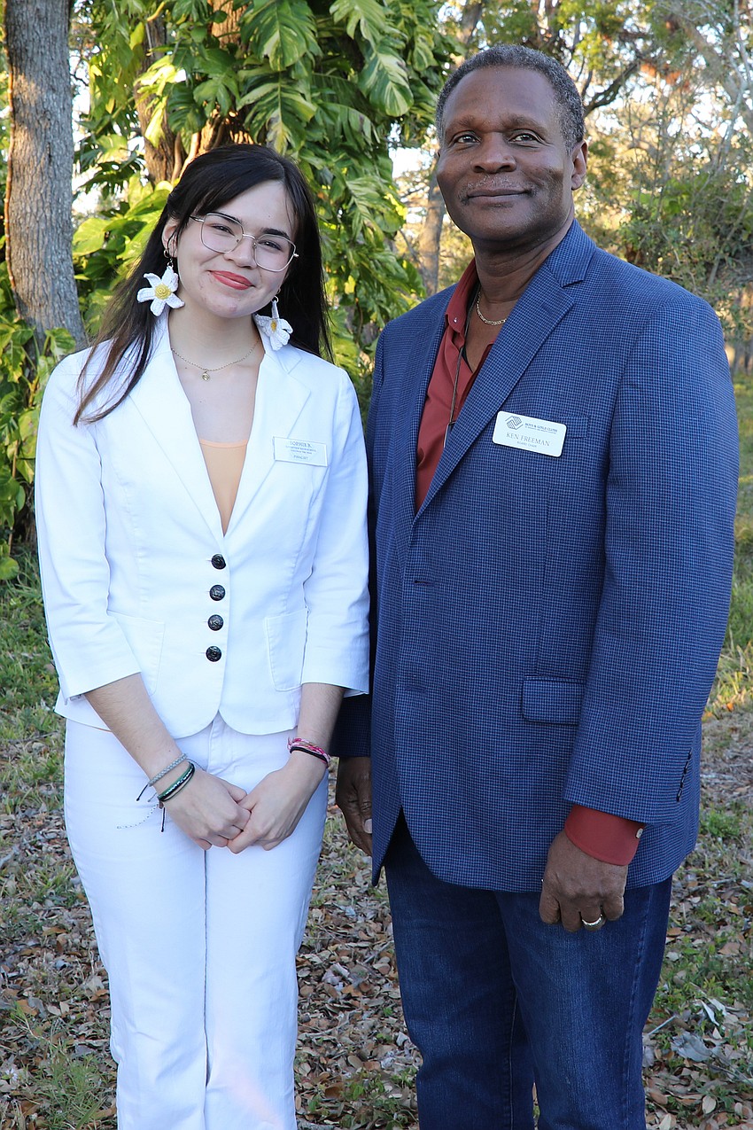 Sophie B. and board Chairman Ken Freeman