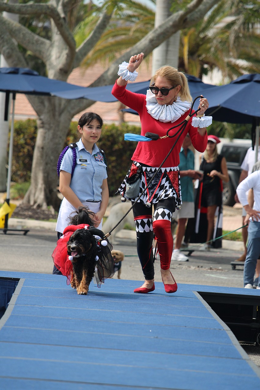 There's no joking around for Izzy the springer doodle and Lynne Short.