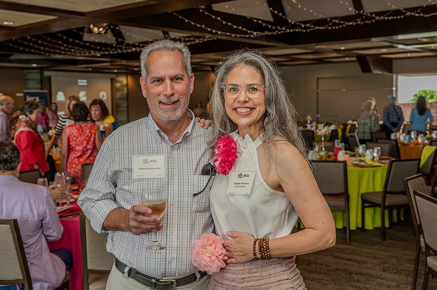 Roland Marcotte and board Chair Stacie Herrera