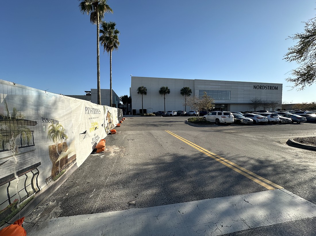 The city issued a permit March 12 for site work to build the Pinstripes Bistro Bowling Bocce venue at St. Johns Town Center. It is near Nordstrom.