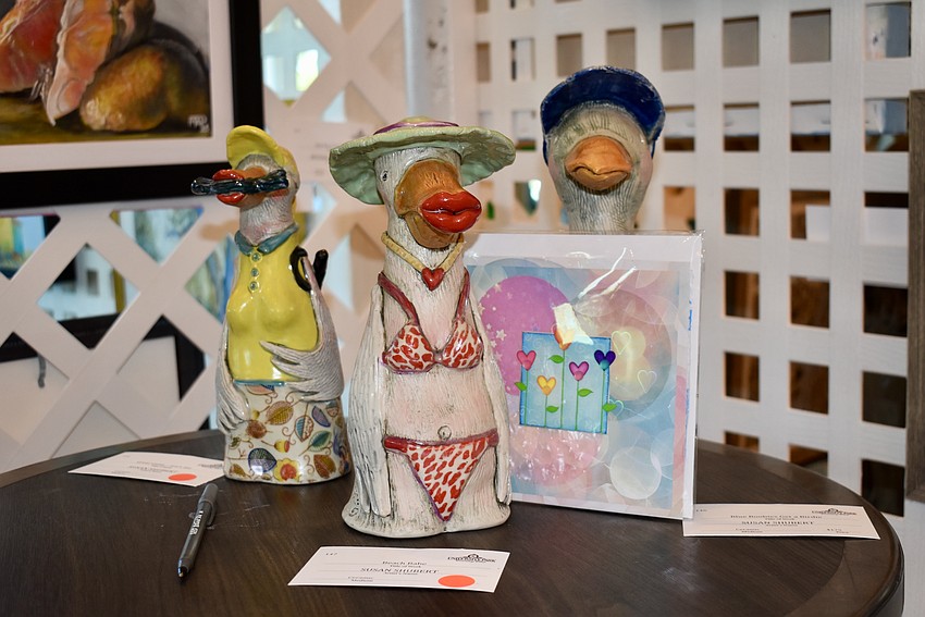 Susan Shubert is the artist behind these fun ceramic sculptures.