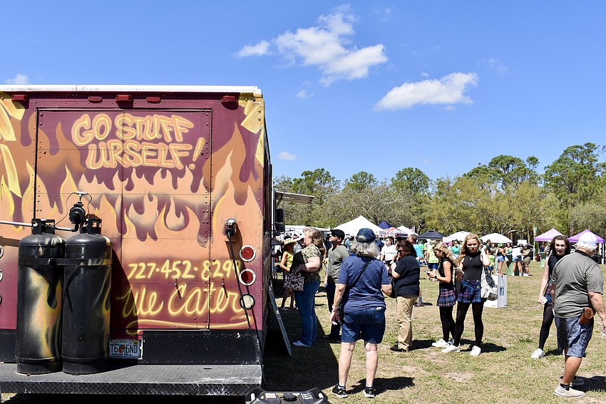 Food trucks line up in Adventure Park for the Irish Celtic Festival March 15.