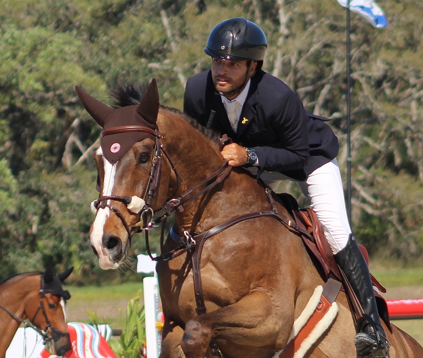 Daniel Bluman of Israel is sitting chilly aboard Hummer Z as they tackle the TerraNova Lakeside course.