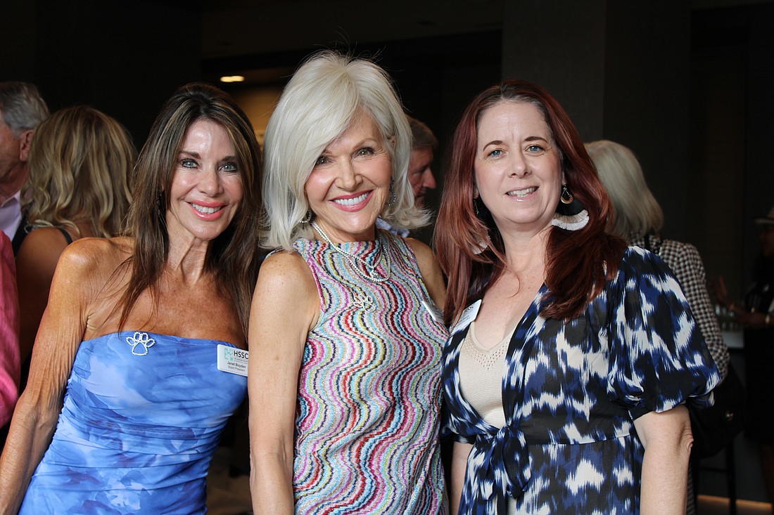 Meet the Humane Society of Sarasota County board members working to change the future of animal welfare in the Sarasota area: President Janet Boyden, Longboater and Diamond Collar Society Founder Melinda Foster and CEO Anna Gonce.
