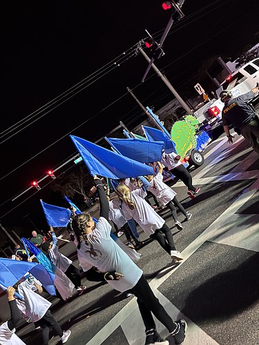 Beachside Elementary students take part in Flag Corps during the Ormond Beach Christmas parade. Courtesy photo