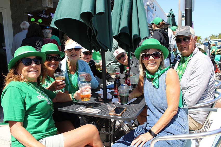 Celebrants on St. Armands Circle came from near and far to hoist a green ale and enjoy an afternoon in the sun on Saint Patrick's Day.