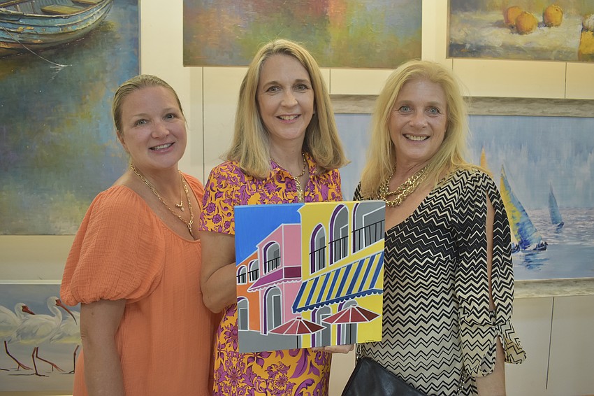 Bonnie Kaiser, artist Kelly Kearns and Margaret Timson