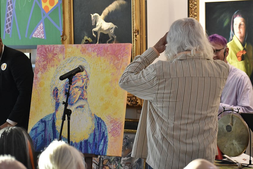 Bubba Henson sees the portrait of himself.