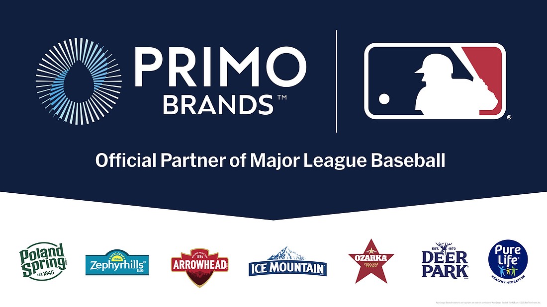 Several Primo Brand waters have been named the Official Water of Major League Baseball.