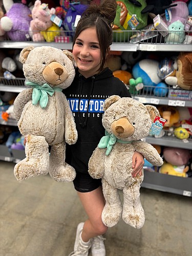 St. Brendan's Catholic School fifth grader Gianna Capri is collecting teddy bears until March 28 for Kada's Promise. Courtesy photo